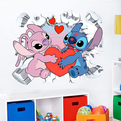 #ad #ad Sweet Love STITCH Kids Boys Girls Nursery Wall Stickers Bedroom Decal Art Vinyl GBP 7.19