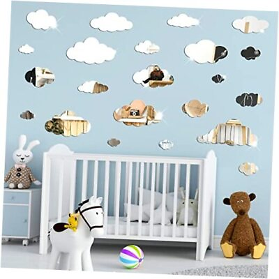 #ad Cloud Mirrors for Wall 3D Acrylic Mirror Wall Stickers Cloud Mirror Stickers $29.85