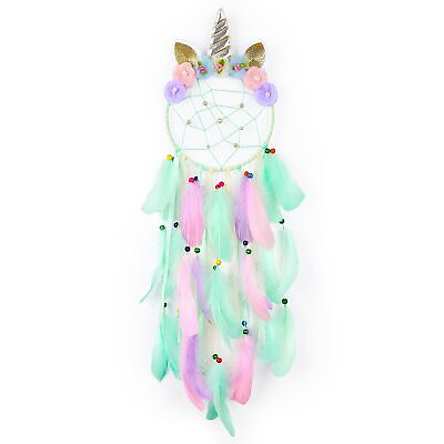 #ad Dream Catchers for Kids Unicorn Wall Decor for Girls Bedroom Flower Feather W... $20.76