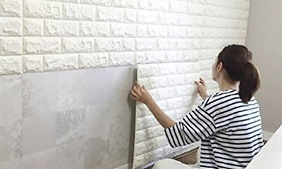 #ad #ad 10PCS 3D Brick Wall Stickers PE Foam Self Adhesive Wallpaper Removable and $63.58