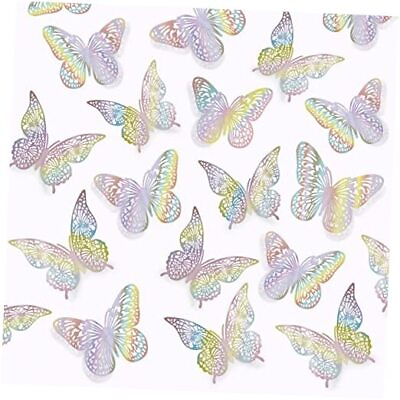 #ad 3D Butterfly Wall Decor 48pcs 2 Styles 3 Sizes Butterfly Wall Colourful $8.80