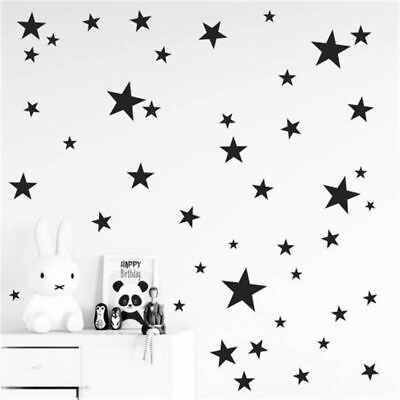 #ad Cartoon Starry Wall Stickers For Kids Rooms Home Decor Little Stars Decals Baby $13.16