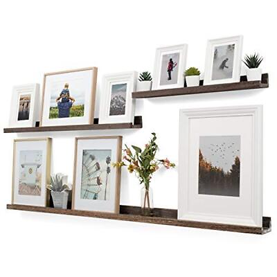 #ad #ad Rustic State Ted Narrow Wall Mount Wood Picture Ledge Photo Display Floating $94.49