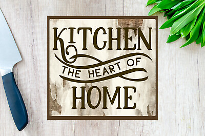 #ad #ad Rustic Handmade Farmhouse kitchen heart home Sign Home Decor 5x5quot; on MDF Boardb $12.50