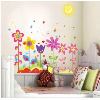 #ad DIY Removable Vinyl Flower Butterfly Wall Stickers Art Mural Decor Kids Nursery $7.05