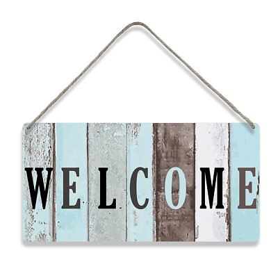 #ad Country Wall Decor Farmhouse Welcome Wooden Signs Rustic Hanging Wall Plaque ... $17.68