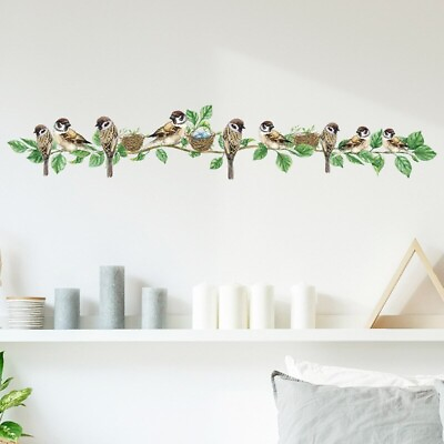 #ad Wall Sticker Birds Tree Branch Decal Mural Vinyl Art Kids Room Home Nursery Deco $12.99