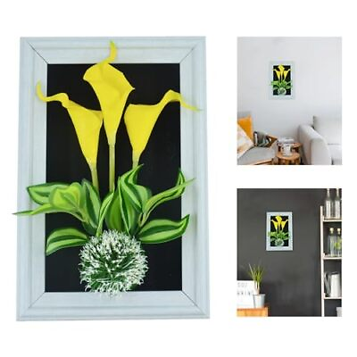 #ad Wall Decor for Living Room Bedroom Office Flower Framed Wall Art Artificial F... $25.06