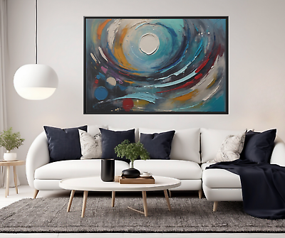 #ad Acrylic Abstract Painting Limited Edition Copy Framed Canvas Wall Art Home Decor $229.99