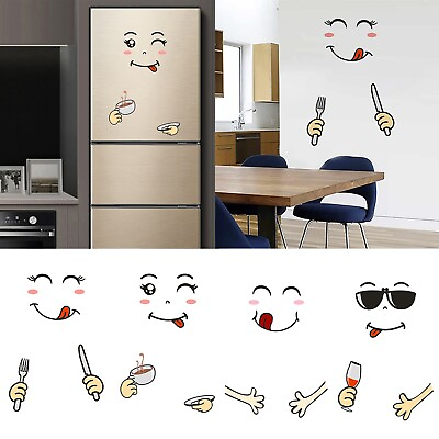 #ad Kitchen Room Stickers Cute Funny Refrigerator Creative Stickers Decoration $6.32