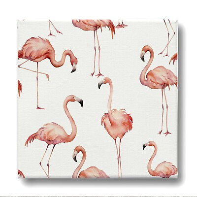 #ad Framed Canvas Wall Art Painting Print Room Tropical Animal Flamingo Bird BIRD008 $18.99