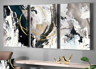 #ad Wall Art Bedroom Black and White Canvas Artwork for Walls Modern Abstract Gra... $55.53