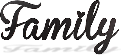 #ad Family Sign Wooden Family Signs Home Wall Decor 17.4quot;×7.87quot; Black Rustic $18.52
