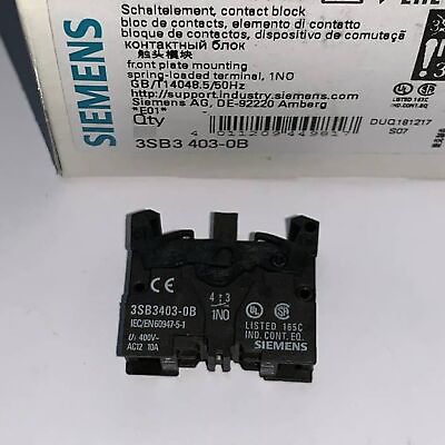 #ad Siemens 3SB3403 0B Pushbutton Switch Auxiliary Contact New One 3SB34030B $34.00