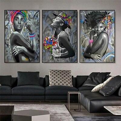 #ad Abstract Girl Canvas Print Art Poster Canvas Painting Canvas Wall Art Home Décor $5.63