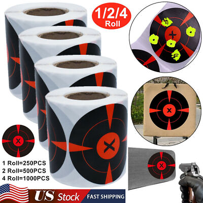 #ad 250 100Pcs 1Roll Self Adhesive Paper Reactive Splatter Shooting Target Stickers $44.89