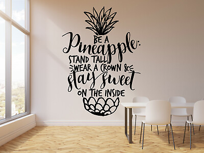 #ad Vinyl Wall Decal Pineapple Funny Quote Inspiring Home Decor Stickers g1068 $69.99