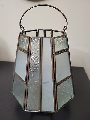 #ad Medium Metal Etched Home Decorative Brown Lantern $19.99