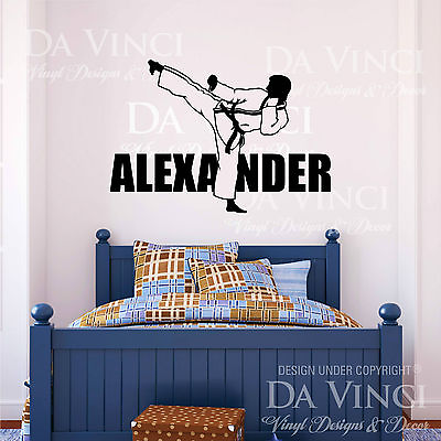 #ad #ad Karate Martial Arts Wall Room Personalized Custom Name Vinyl Wall Decal Sticker $42.99