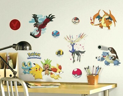 #ad #ad Pikachu Pokemon Go Boysamp;Girls Kids Room Decor Large Wall 22pc Decal Sticker Set $13.11