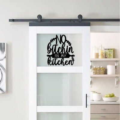 #ad Black Kitchen Sign Wood Kitchen Decorations Restaurant AU $17.58