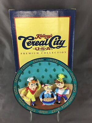 #ad Kellogg#x27;s Cereal City Collector Series 1998 The Snap Crackle Pop Kitchen Plate $13.99