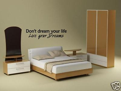 #ad LIVE YOUR DREAMS Vinyl Wall Art Decal Sticker Home Decor Words Lettering $13.00