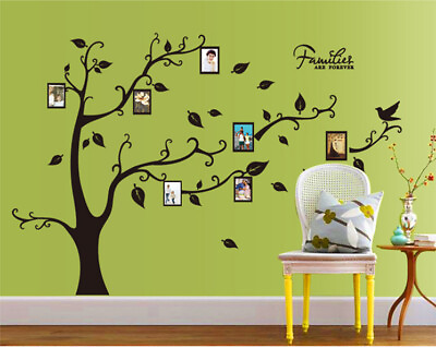 #ad #ad Removable Vinyl Wall Decal Family pictures frame tree Sticker Home DIY Decor $11.99
