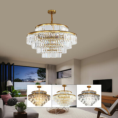 #ad #ad Luxury Crystal Chandelier Modern Home Decor Ceiling Fixtures Pendant Lighting $227.43