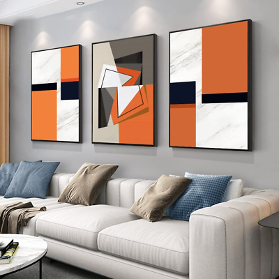 #ad Wall Art Framed Wall ArtModern Abstract Canvas Wall Art 3 Piece Set of Painted $179.59