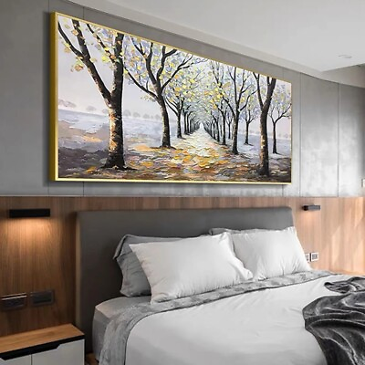 #ad 3D Wall Art Hand Painted Abstract Tree Painting For Living Room Bedroom Decor $99.80