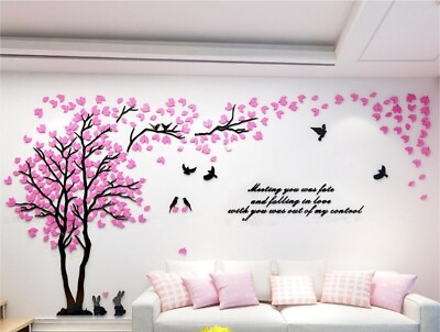 #ad 3D Wall Art Sticker Jungle Tree Living Tv Room Home Background Wallpaper Decorat $148.88