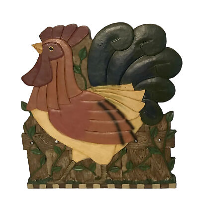 #ad #ad Rooster Wall Hanging Chicken Sign Plaque Farm House home decor 12 Inch $22.50