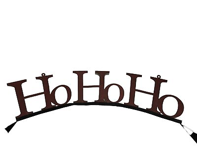 #ad 🎄Rustic Christmas Home Decor Metal Sign HO HO HO 8” X 33”. Good Condition $15.00