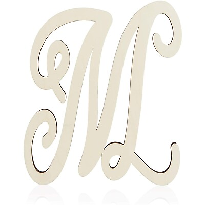 13quot; Wooden Monogram Alphabet Decorative Letter M for Crafts Rustic Home Decor $8.99