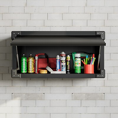#ad Metal Wall Storage Cabinet with Up Flip Door Wall Mounted Cabinet Garage Kitchen $89.99