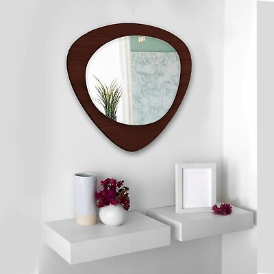#ad Wood Handcrafted Mirror Wall Décor for a Rustic amp; Elegant Look Masterpie 18quot;X18quot; $120.00