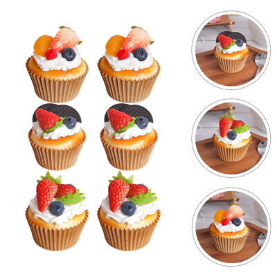 #ad #ad 6pcs Artificial Cupcake Set for Display and Decoration $21.17