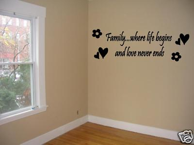 #ad FAMILY Vinyl Wall Art Decal Quote Saying Home 36quot; $23.46