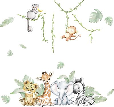 #ad #ad 59.05x53.14 Inch Woodland Animals Wall Decals Wall Tree Decals Forest Animal Wal $12.22