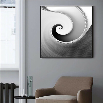 Nordic Black White Whirlpool Canvas Poster Wall Living Room Home Art Decoration $6.49