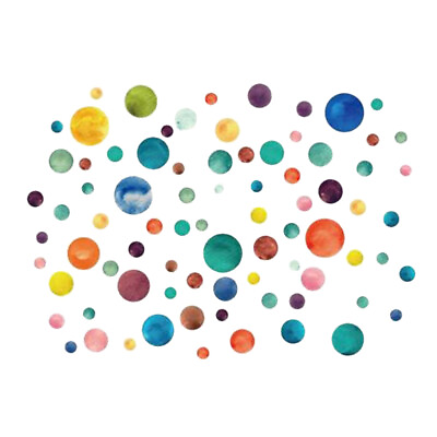 #ad #ad 1PC Colorful Dots Circle Wall Stickers For Kids Rooms Home Decor Wall $11.14