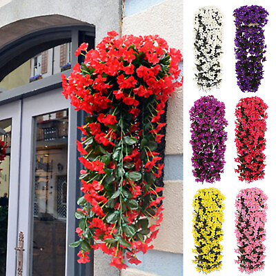 Wall Flowers Vivids Artificial Hanging Orchid Bunch Hanging Flowers Artificial $10.98