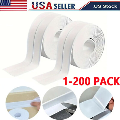 #ad 10.5FT PVC Self Adhesive Caulk Sealing Strip Tape For Kitchen Wall Sink Toilet $137.99