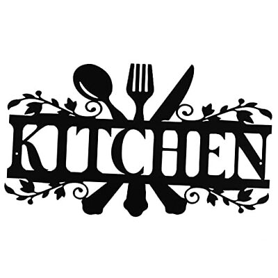 #ad Kitchen Metal Sign Kitchen Signs Wall Decor Rustic Metal Kitchen Classic Style $19.78