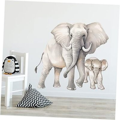 #ad #ad 5 Sheets Giant Wall Decals 3D Jungle Animals Wall Stickers Removable Elephant $34.20