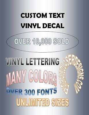 #ad #ad Custom Vinyl Lettering Personalized Custom Vinyl Decal Sticker Window Wall Name $3.47
