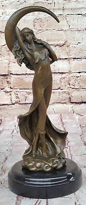 #ad Handcrafted Art Deco Venus on The Moon Hot Cast Museum Quality Artwork Decor $124.50