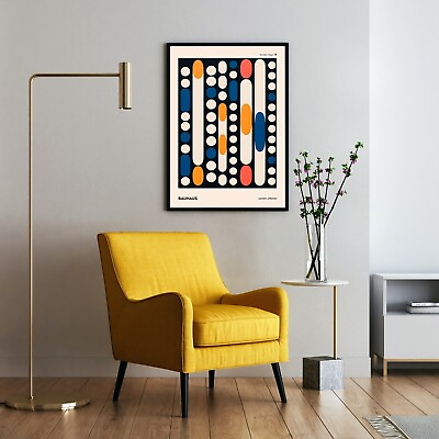 #ad Bauhaus Poster Abstract Geometric Modern Wall Art Art Decor Interior Decor $49.00