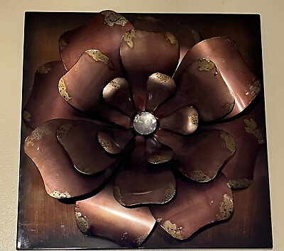 #ad Metal 3D Flower Wall Decor Hanging Flowers 13quot; x 13quot; Beautiful $15.00